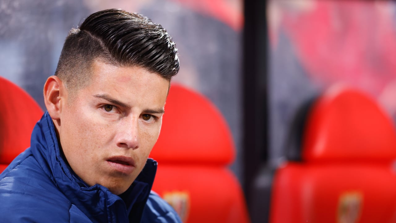 James Rodríguez, contra Las Palmas, también fue suplente en Rayo Vallecano
