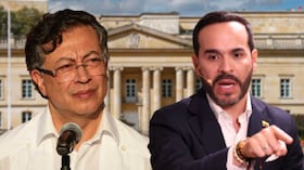 De izquierda a derecha: Abelardo De La Espriella y Gustavo Petro. El presidente electo ordenó suspender el empalme con el Gobierno saliente.