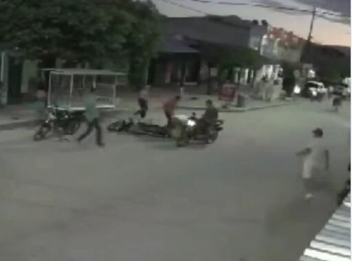 Pese al impacto, el animal continuó corriendo por la vía.