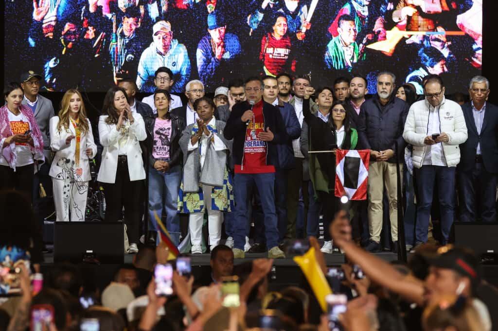 Presidente Gustavo Petro en la Plaza de Bolívar