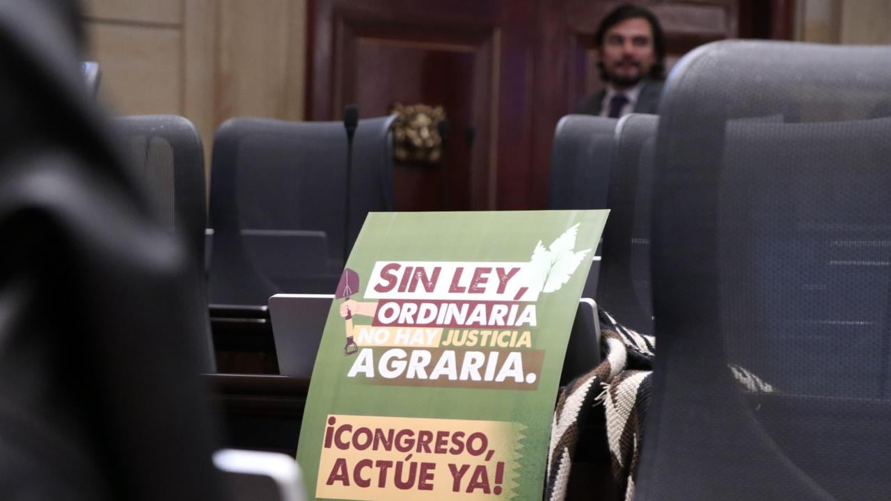 El Congreso no ha terminado la discusión del proyecto de Jurisdicción Agraria.