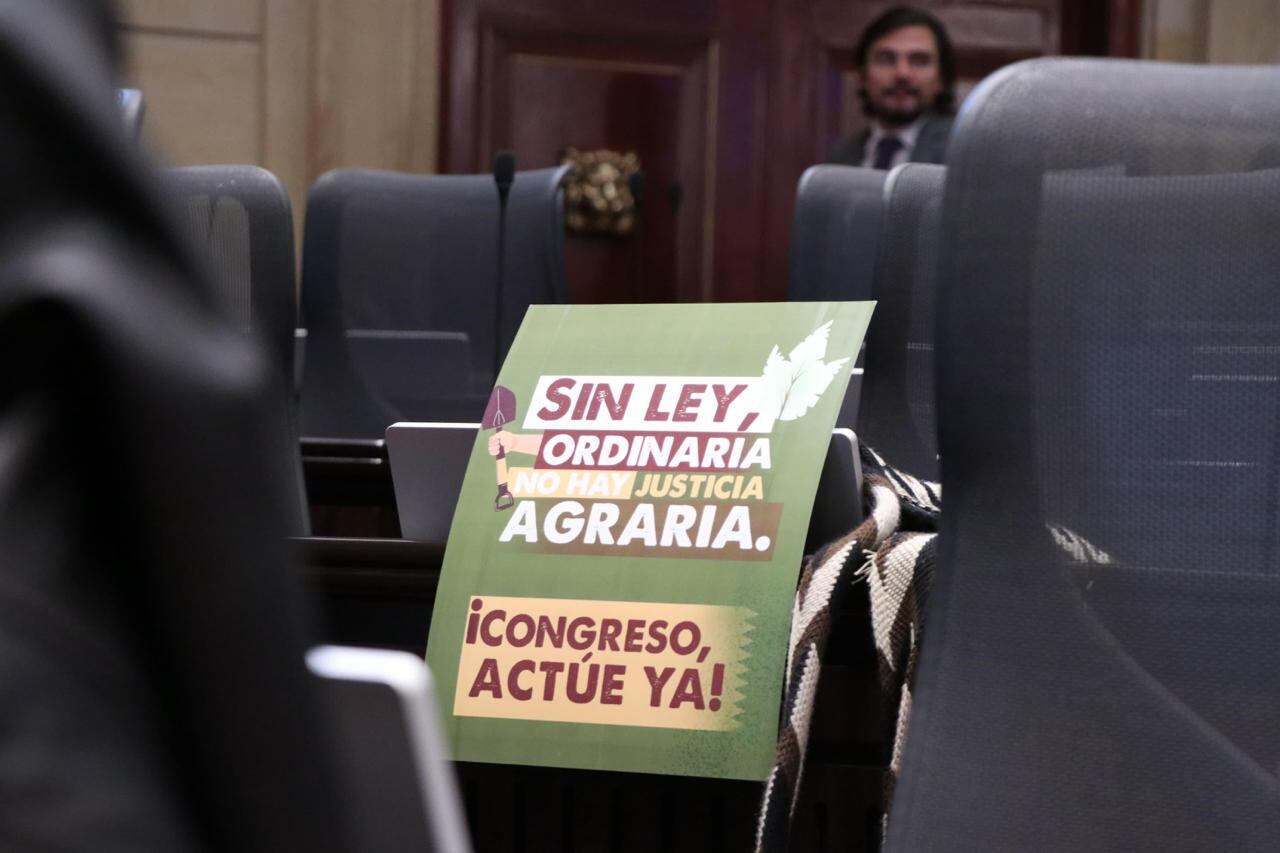 El Congreso no ha terminado la discusión del proyecto de Jurisdicción Agraria.