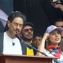 Iván Cepeda en el cierre de su campaña en Bogotá.