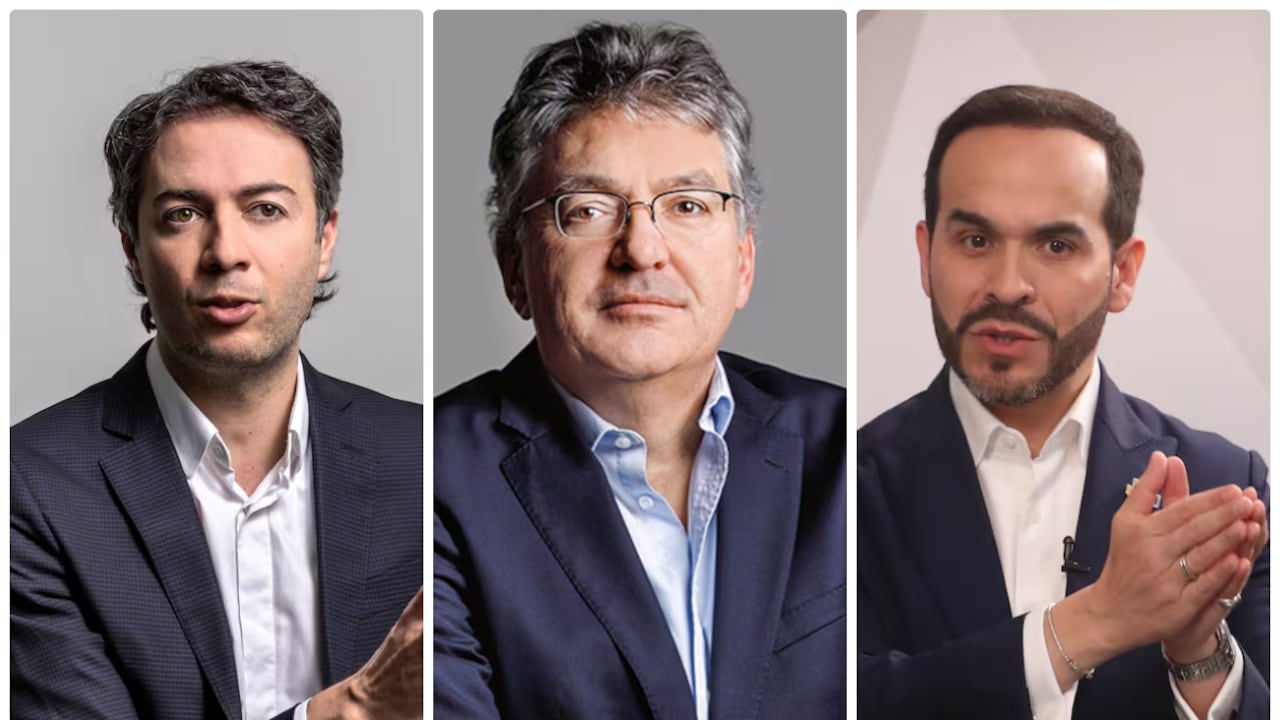 De izquierda a derecha: Daniel Quintero, Mauricio Cárdenas y Abelardo de la Espriella.