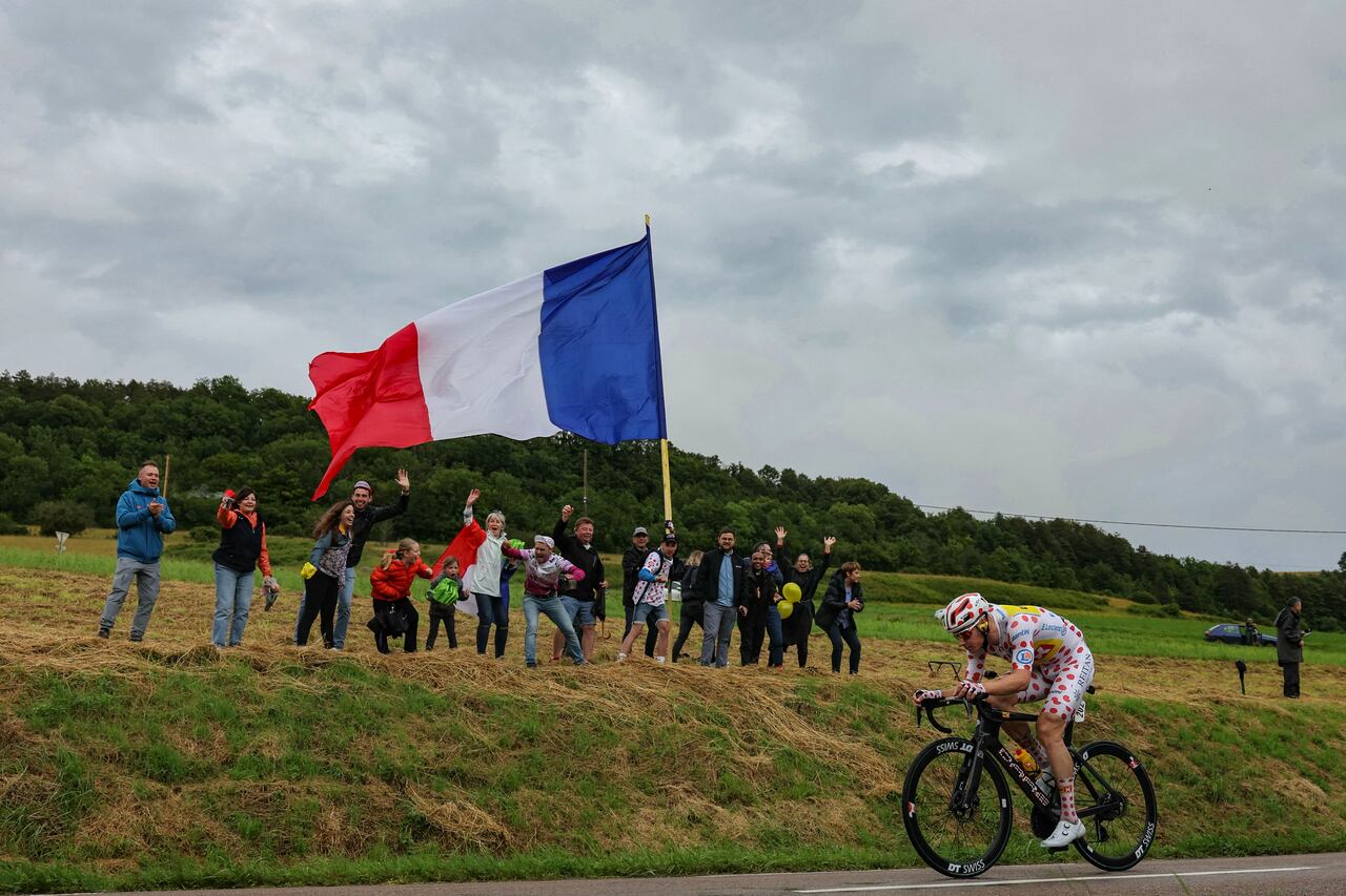 Jonas Abrahamsen en la etapa 8 del Tour de Francia.