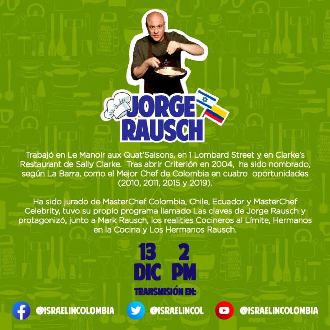 Israel y Colombia se conectan desde la gastronomía