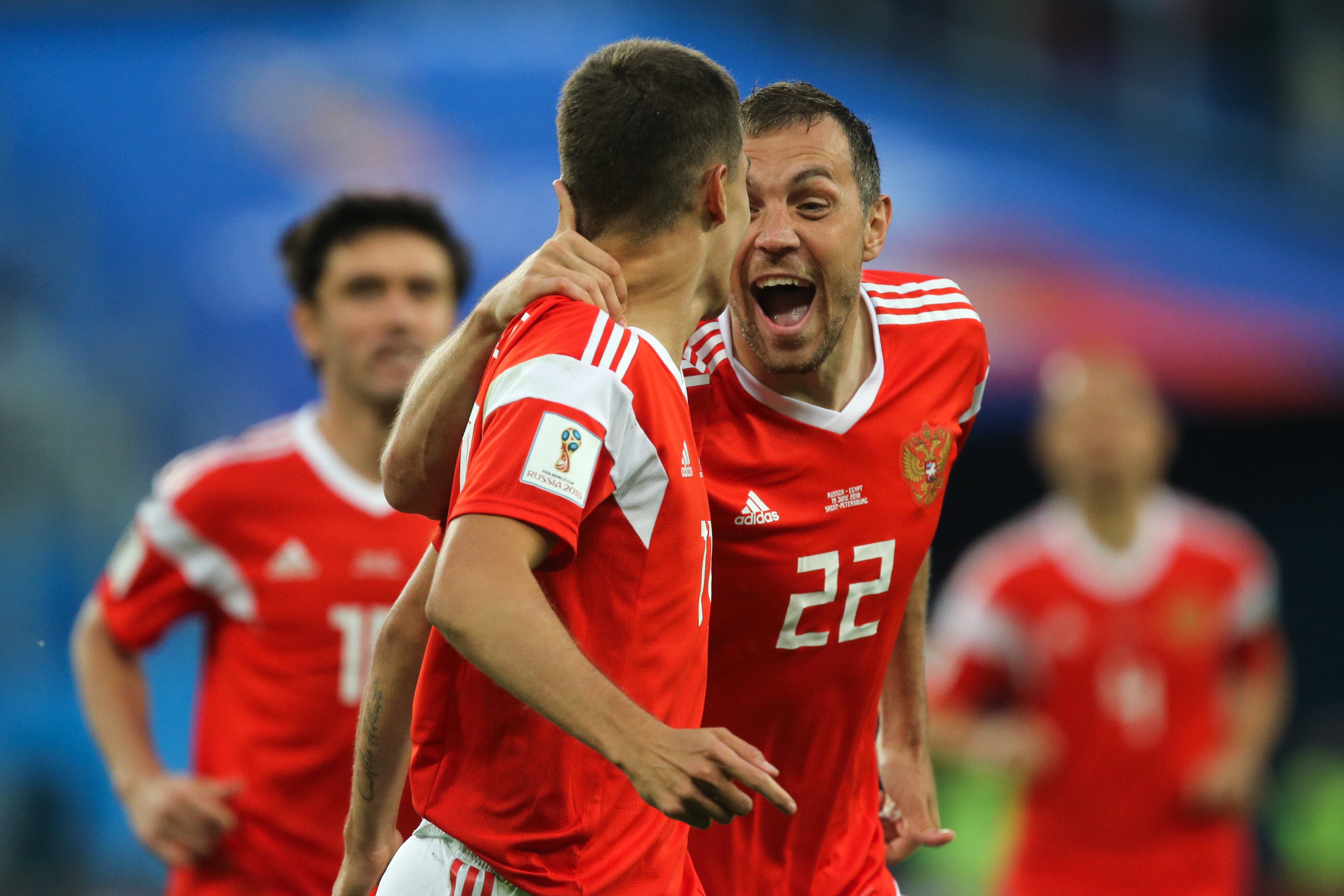 Imagen de Rusia en el Mundial 2018, donde fue anfitrión y tuvo su última participación hasta ahora.