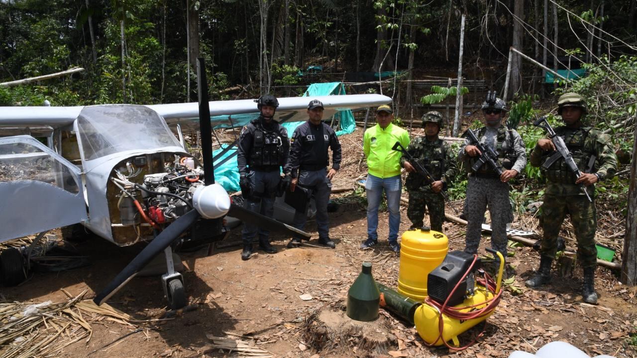 Aeronave que estaría al servicio de las disidencias de las Farc en Antioquia.