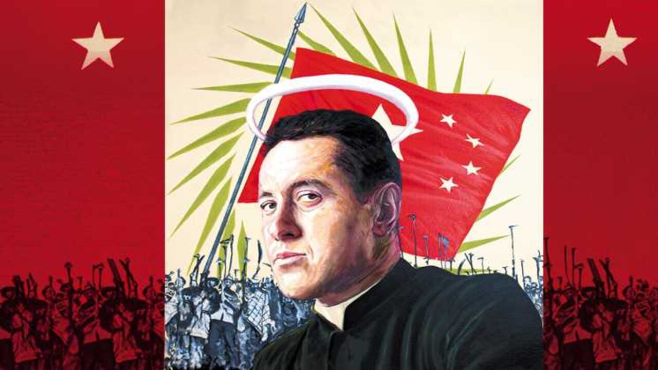 Camilo Torres murió el 15 de febrero de 1966, en Patio Cemento, tras haberse alistado en el ELN. Foto: Pintura de Luis Carlos Cifuentes