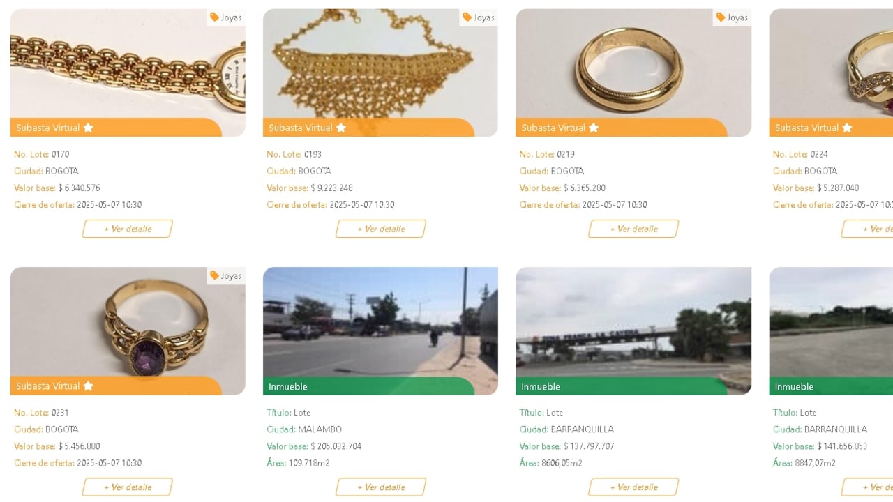 La Dian realizará una nueva subasta virtual de vehículos y otros bienes aprehendidos, decomisados o declarados en abandono.