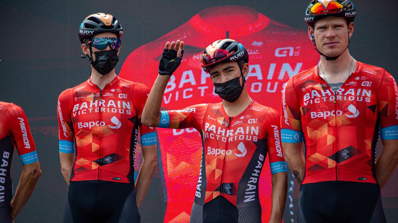 Santiago Buitrago, corredor del Bahrain Victorious en el Giro de Italia 2022