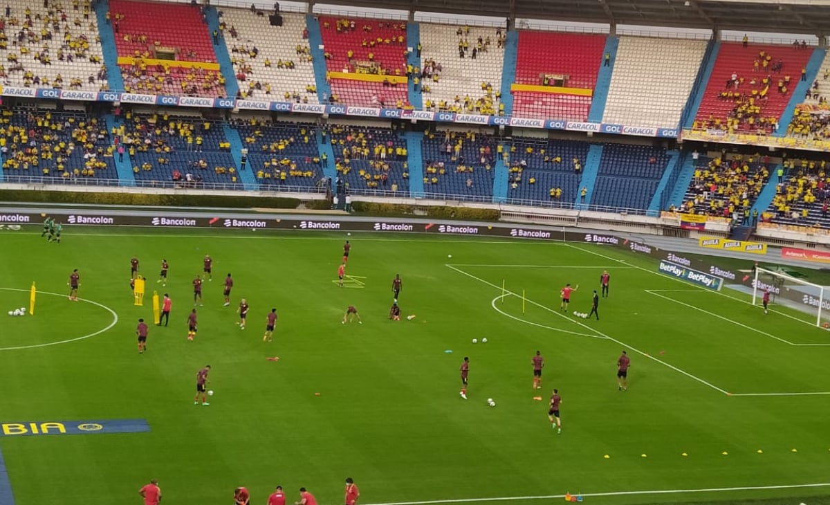 Seleccion Colombia, calentamiento previo