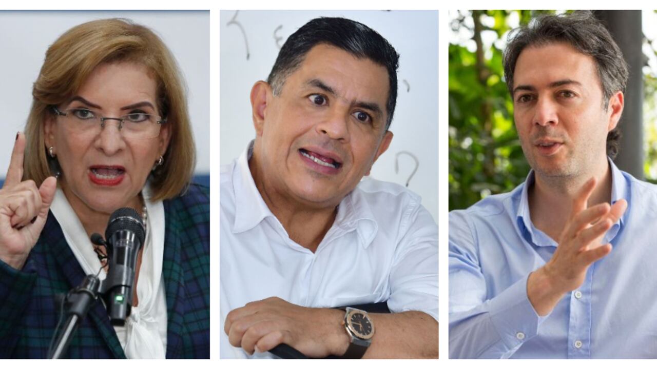 Procuradora Margarita Cabello; el alcalde de Cali, Jorge Iván Ospina; y el suspendido alcalde de Medellín, Daniel Quintero