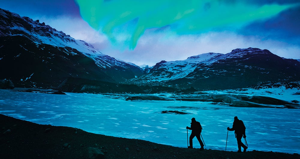 Las auroras boreales iluminan los cielos de Islandia entre septiembre y abril.