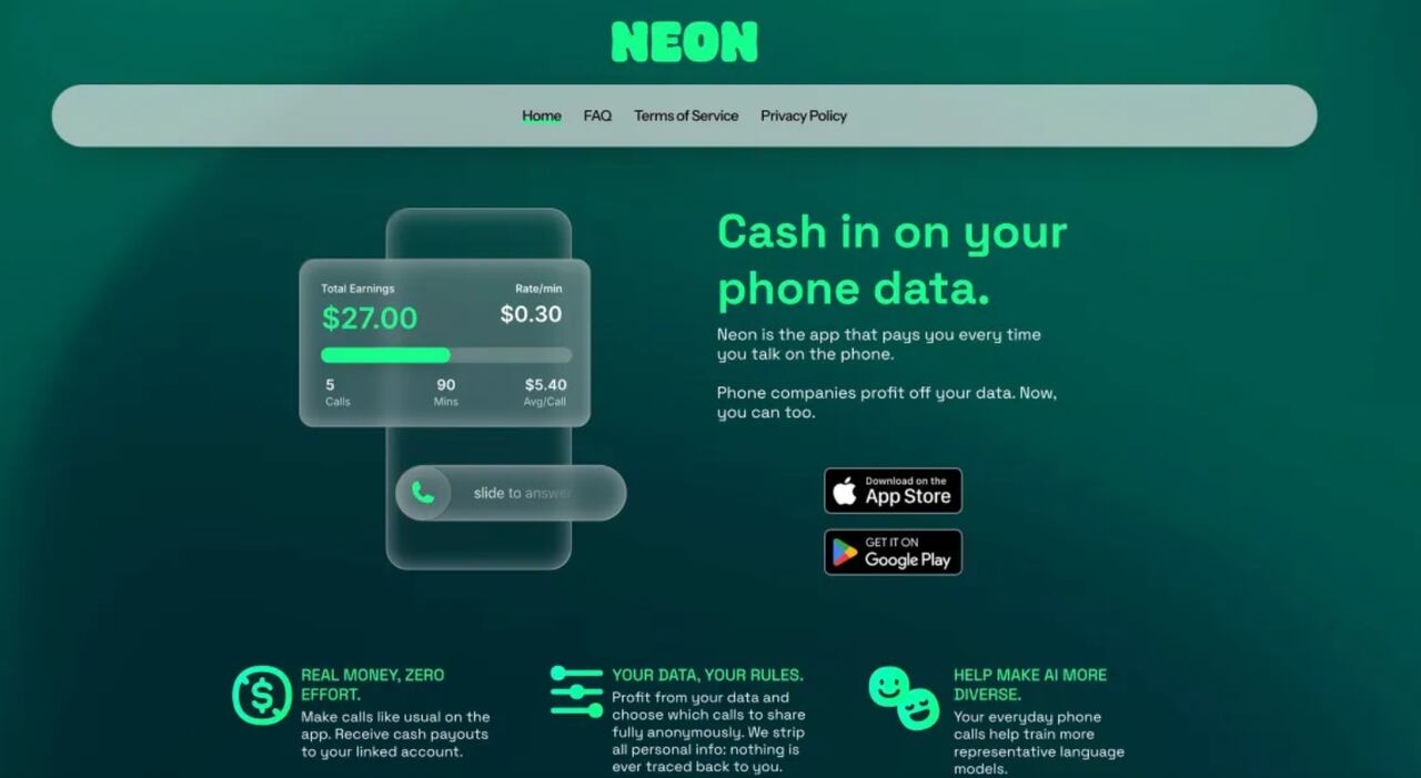 Neon Mobile afronta cuestionamientos tras descubrirse un error que dejó expuestas grabaciones.