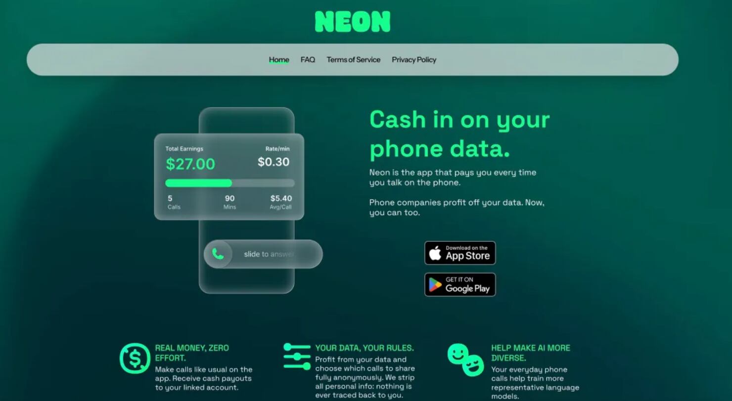 Neon Mobile afronta cuestionamientos tras descubrirse un error que dejó expuestas grabaciones.
