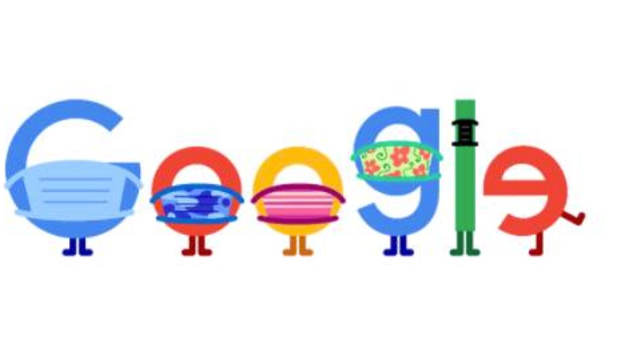 Usar mascarillas salva vidas: Doodle de Google sobre la prevención del Covid-19