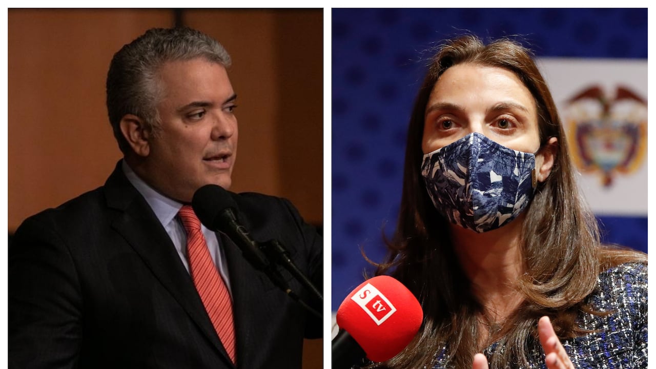 Presidente Iván Duque y Karen Abudinen