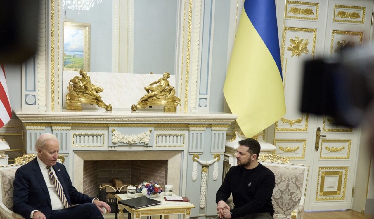 Así se registró la reunión entre Joe Biden y Volodímir Zelenski