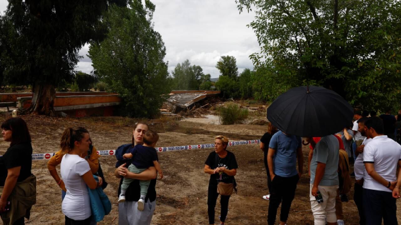 Secuelas de las fuertes lluvias en el centro de España.