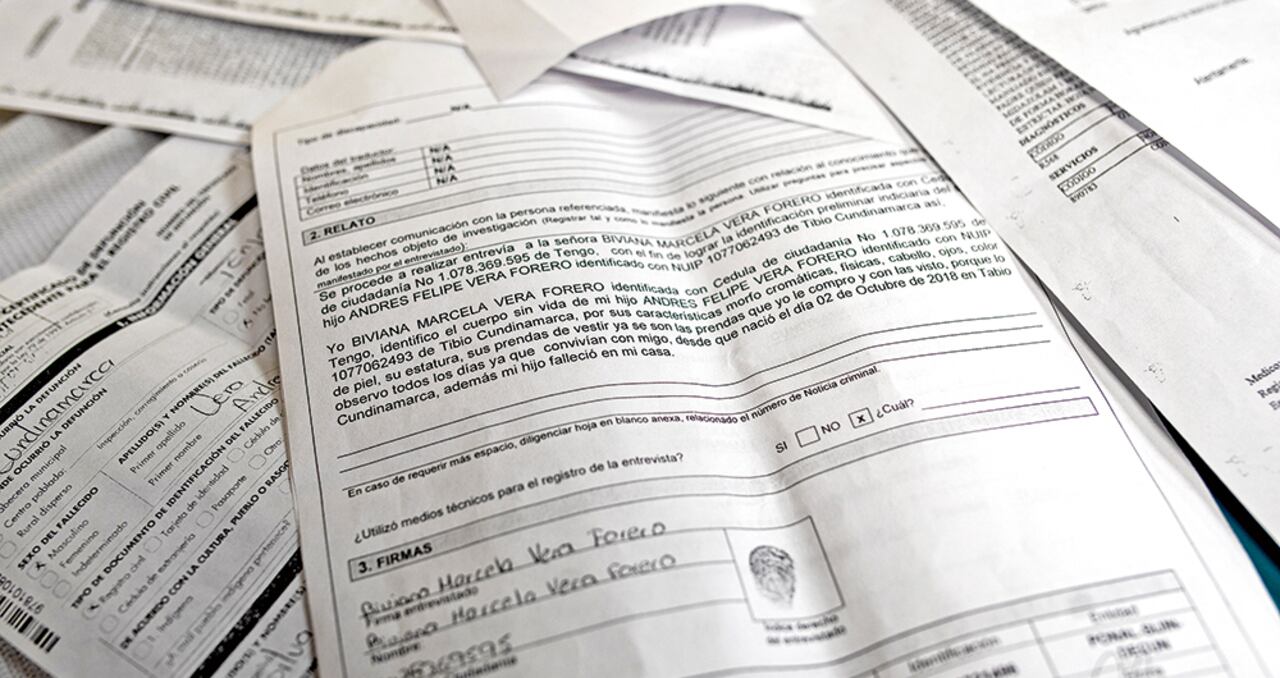 La madre de Andrés Felipe dio sus declaraciones ante la Fiscalía, pero dijo desconocer la causa de la muerte.