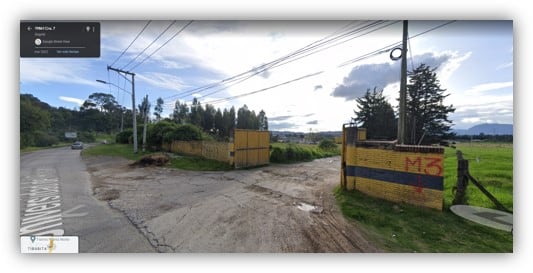 Predio donde estaría ubicado el patio portal del corredor verde.