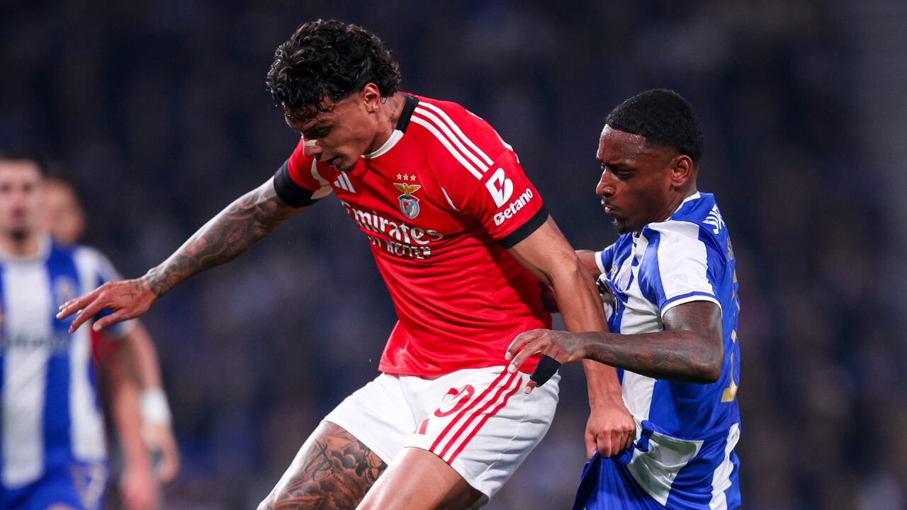 Richard Ríos, colombiano al servicio de Benfica de Portugal.