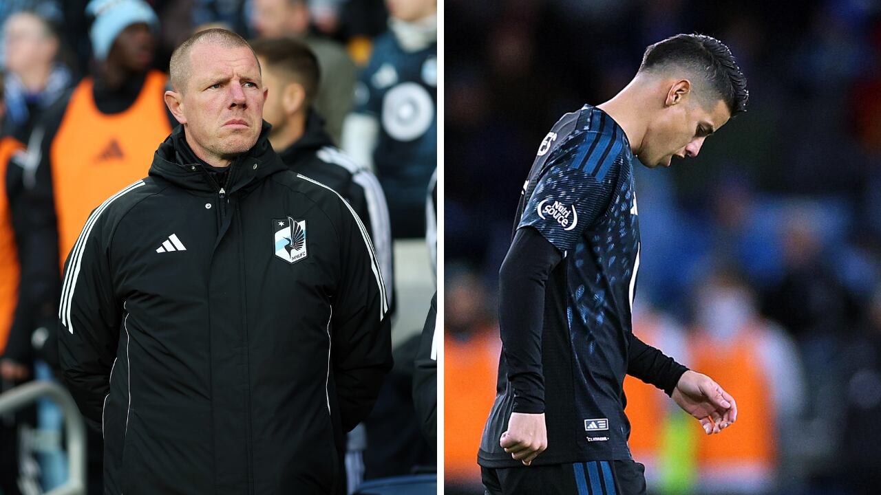 Una nueva decisión del técnico de Minnesota United, Cameron Knowles (izq.), sobre James Rodríguez (der.) hace ruido de cara al Mundial 2026.