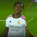 Linda Caicedo en medio de la acción insólita que perdió Real Madrid en Champions League.