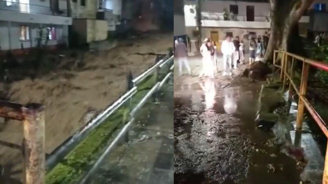 Desbordamiento de quebrada en el municipio de Ciudad Bolívar, Antioquia.