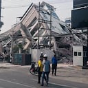Un edificio colapsado en Mandalay, tras el terremoto ocurrido en Myanmar, Birmania.