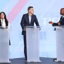 Debate de candidatos a la Vicepresidencia Jose Luis Esparza, Merelen castillo y Luis Giberto Murillo