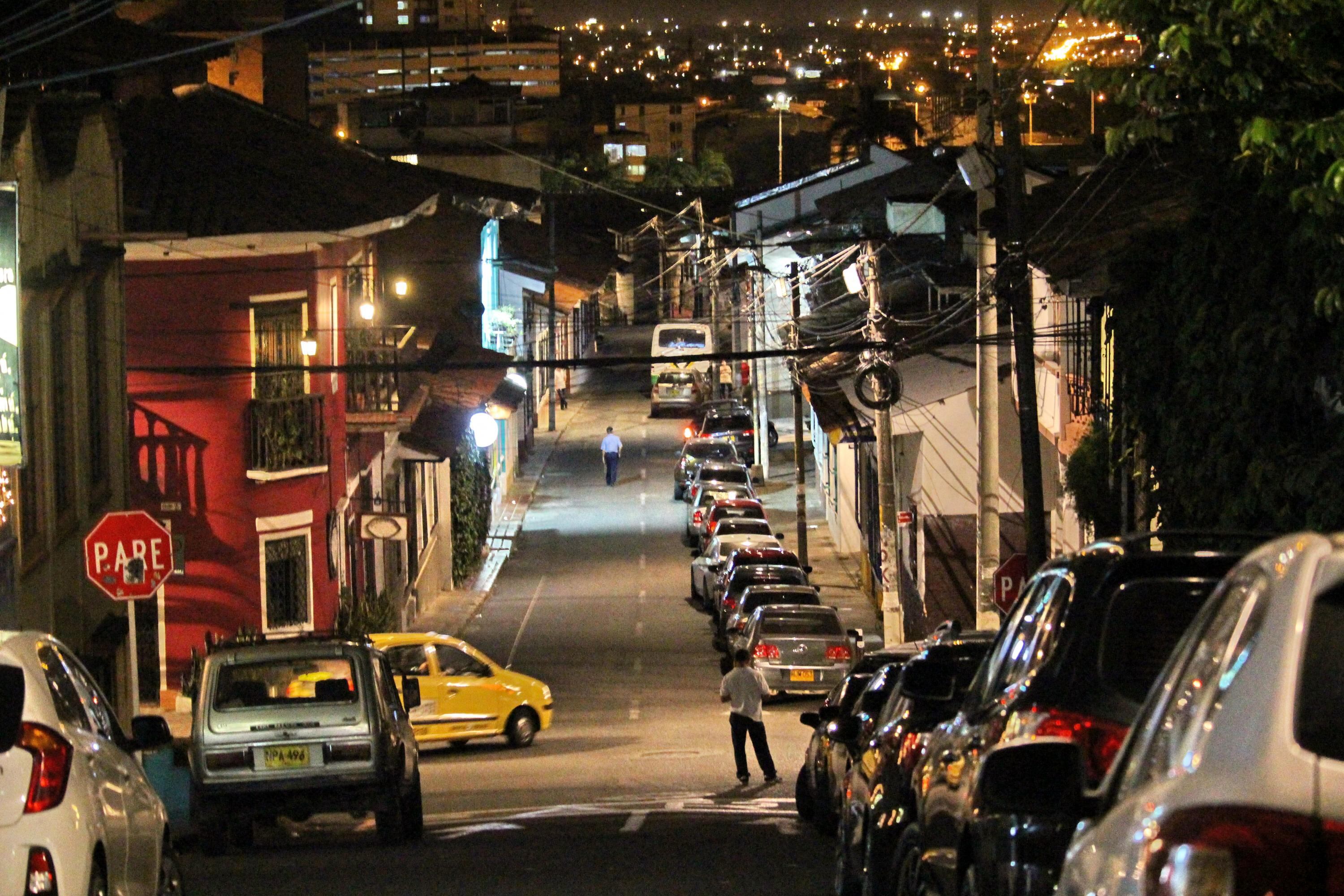 Barrio San Antonio, uno de los sectores de mayor comercio nocturno. 