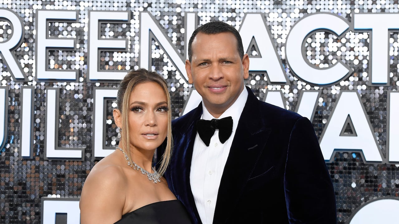 Jennifer Lopez y Alex Rodriguez en Los Angeles, California. (Photo by Frazer Harrison/Getty Images)