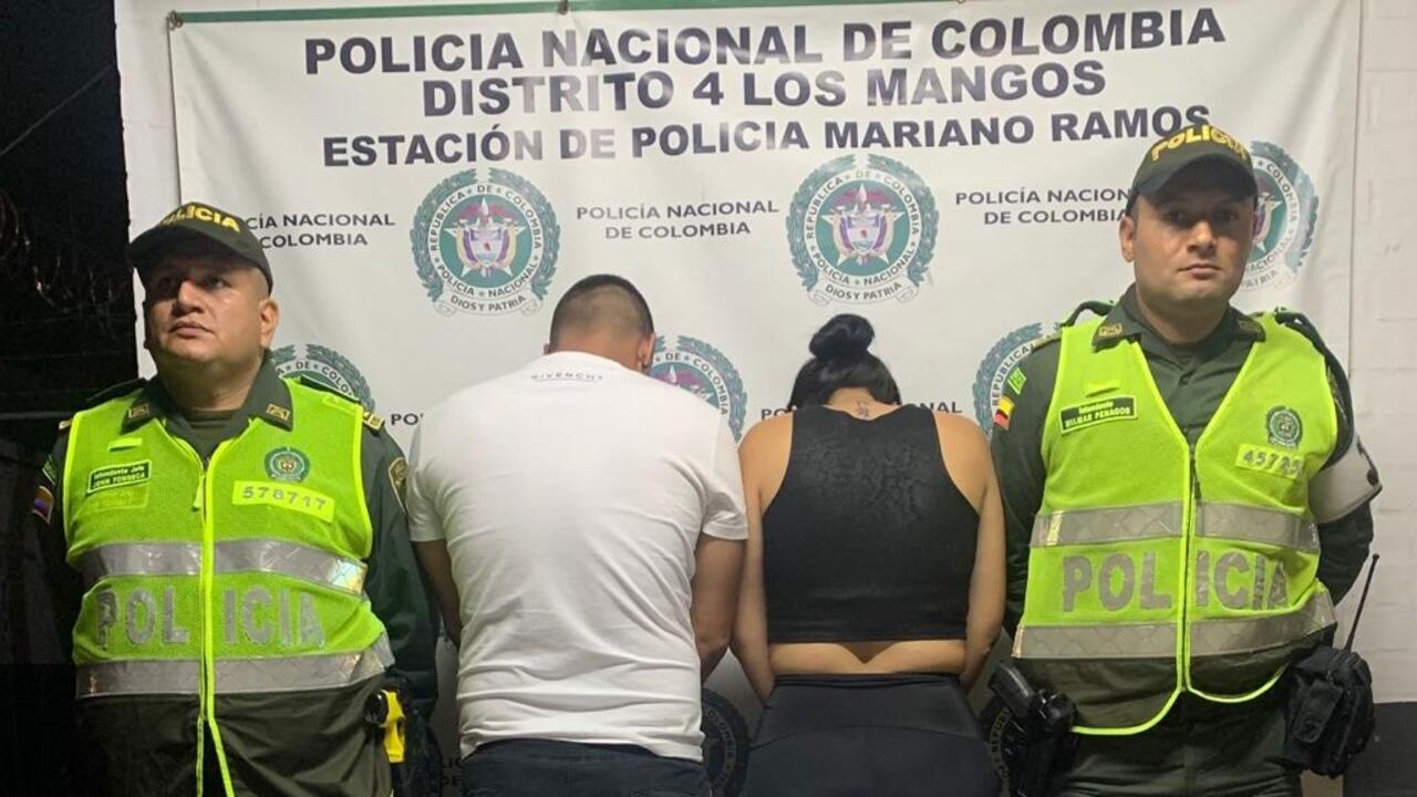 Uniformados de la Policía Metropolitana de Cali, capturaron a la pareja en flagrancia.