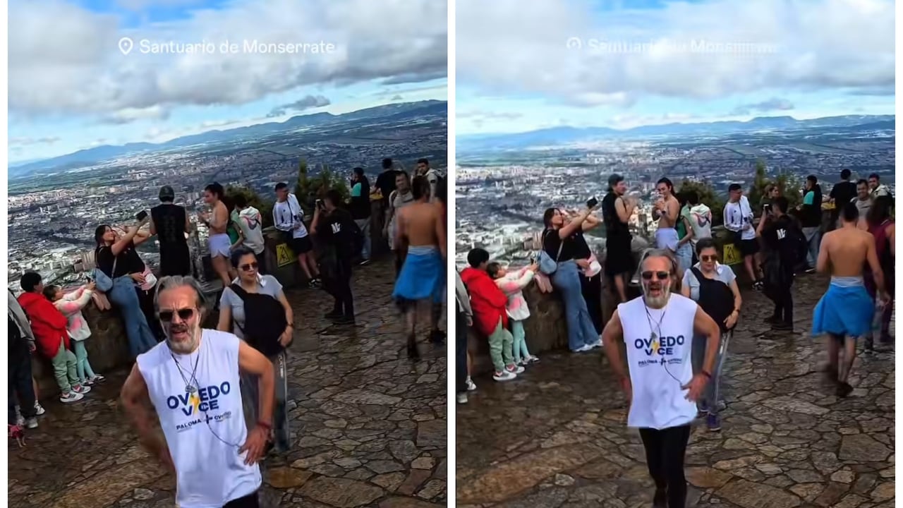 El candidato vicepresidencial Juan Daniel Oviedo ascendió corriendo al cerro de Monserrate y asistió a misa durante las primeras horas de la jornada electoral.