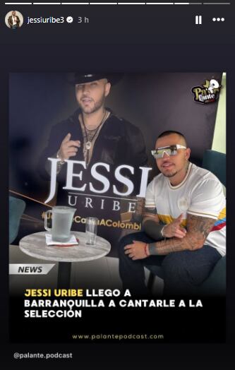 Jessi Uribe ya está en Barranquilla, a horas de cantar el himno de la selección