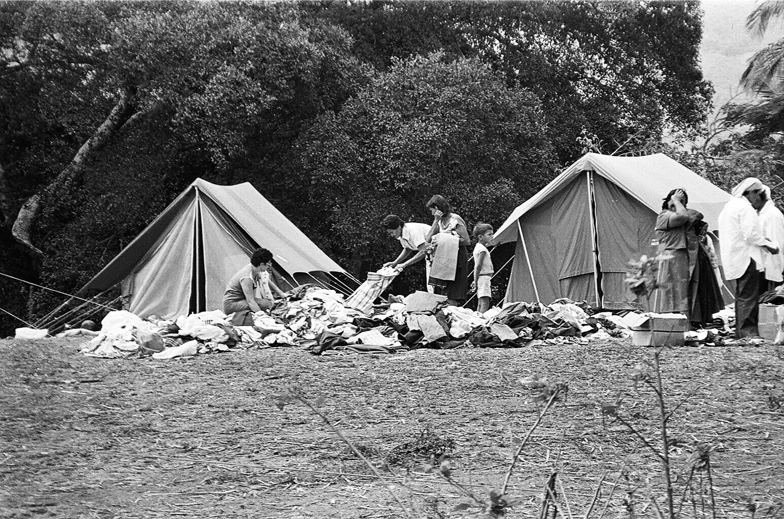 Familias después del desastre de Armero