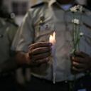 Masacre en el Huila de Policias, homenaje Foto Esteban Vega