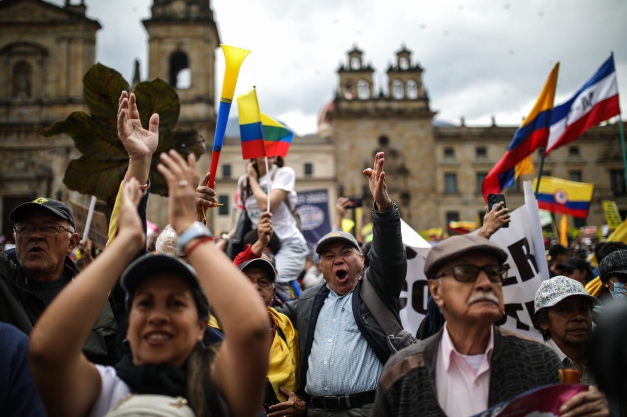 Marchas a favor de las reformas del Presidente Gustavo Petro