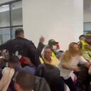 Pasajeros molestos en el aeropuerto de Barranquilla.