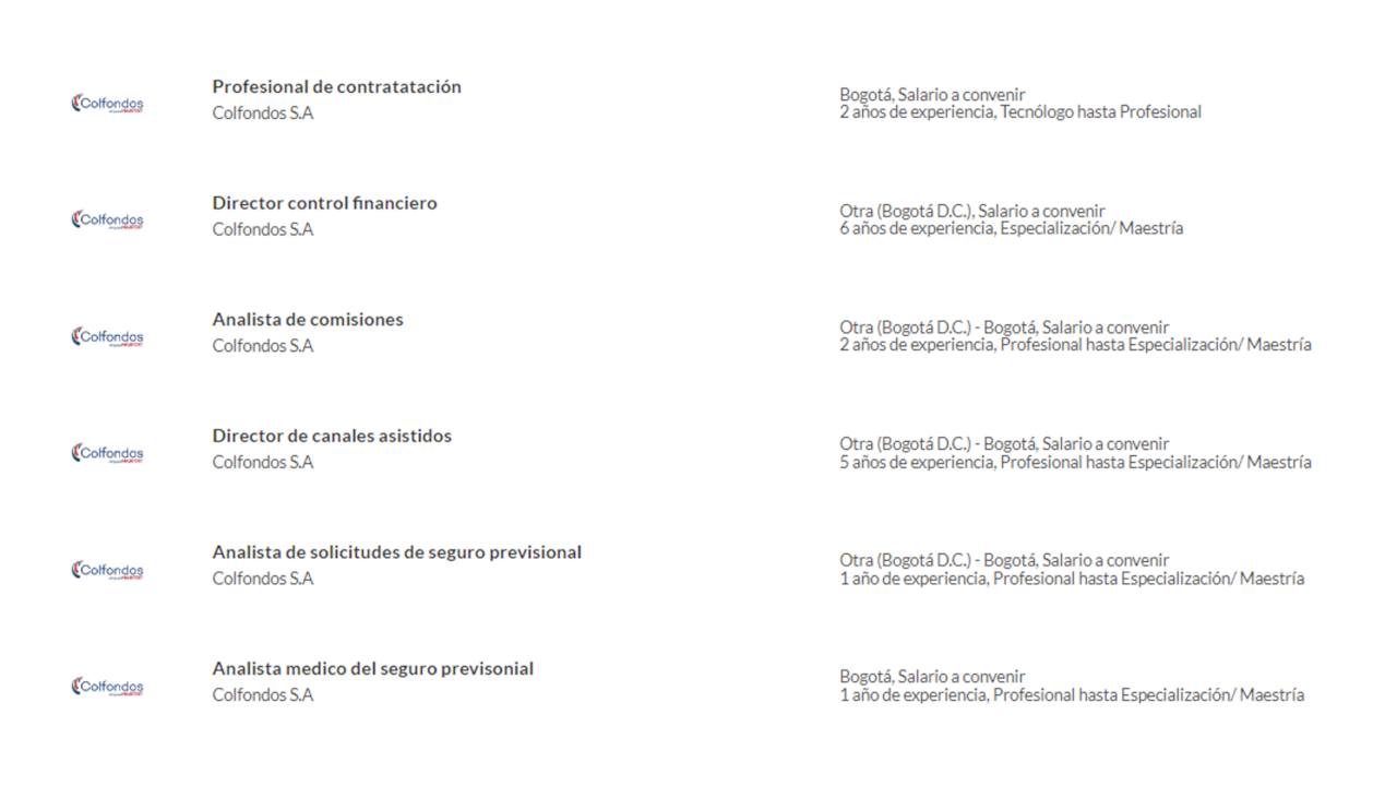 Para conocer estas y otras ofertas, puede consultarlas en: https://www.semana.com/empleos/