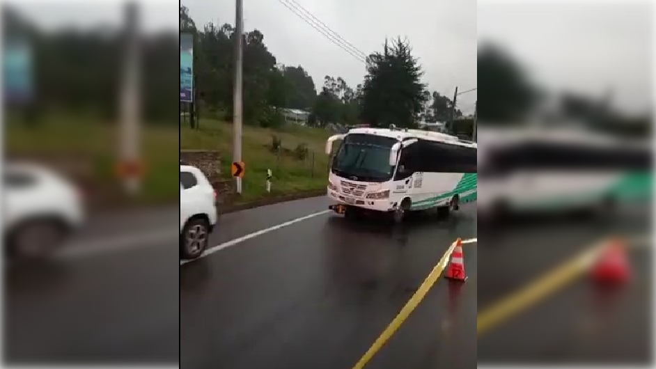 Accidente en la vía a La Calera, el domingo 5 de marzo de 2023