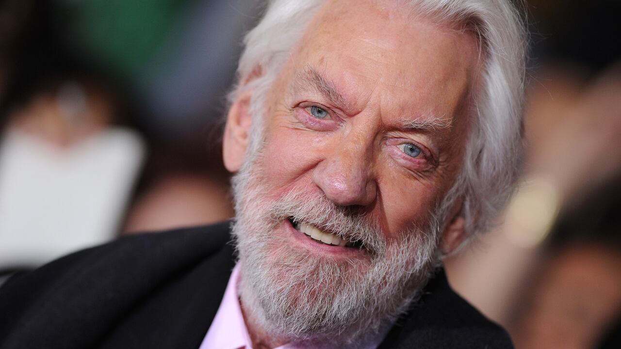 Donald Sutherland en la premiere de 'The Hunger Games: Catching Fire', en 2013.