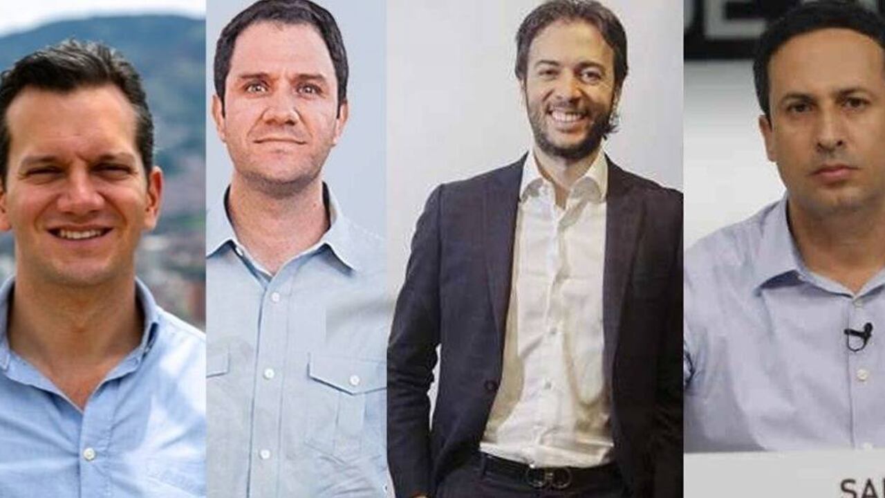De izquierda a derecha: Alfredo Ramos Maya, Juan David Valderrama, Daniel Quintero y Santiago Gómez.