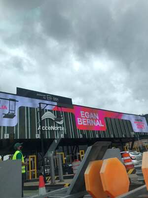 Egan en las pantallas del peaje del norte de Bogotá.