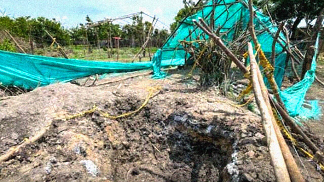  En este lugar fue encontrado uno de los cuerpos. Los agresores le pidieron dinero a la mamá para no asesinarlas. 