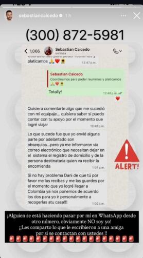 Denuncia de Sebastián Caicedo