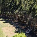 La escena tras la caída de un teleférico en la región de Piamonte en Italia, el 23 de mayo del 2021 (Vigili del Fuoco via AP)