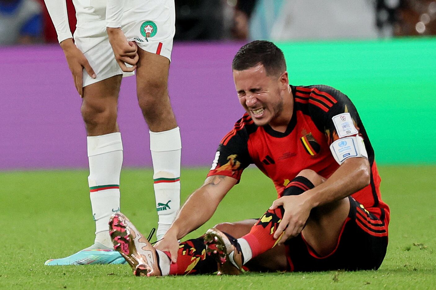 Eden Hazard en la Copa Mundial Qatar 2022.